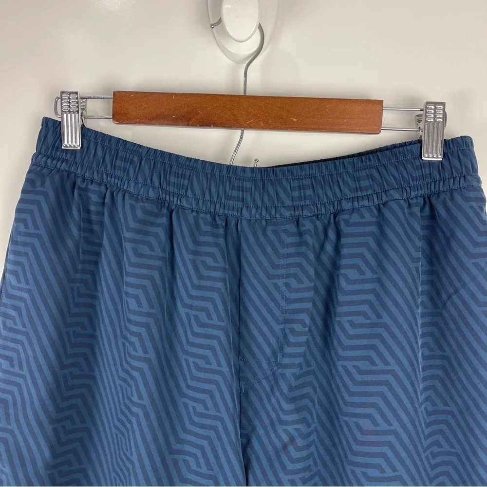 Peloton Turin Shorts Blue Logo Athletic Lined Men's Size Large 8